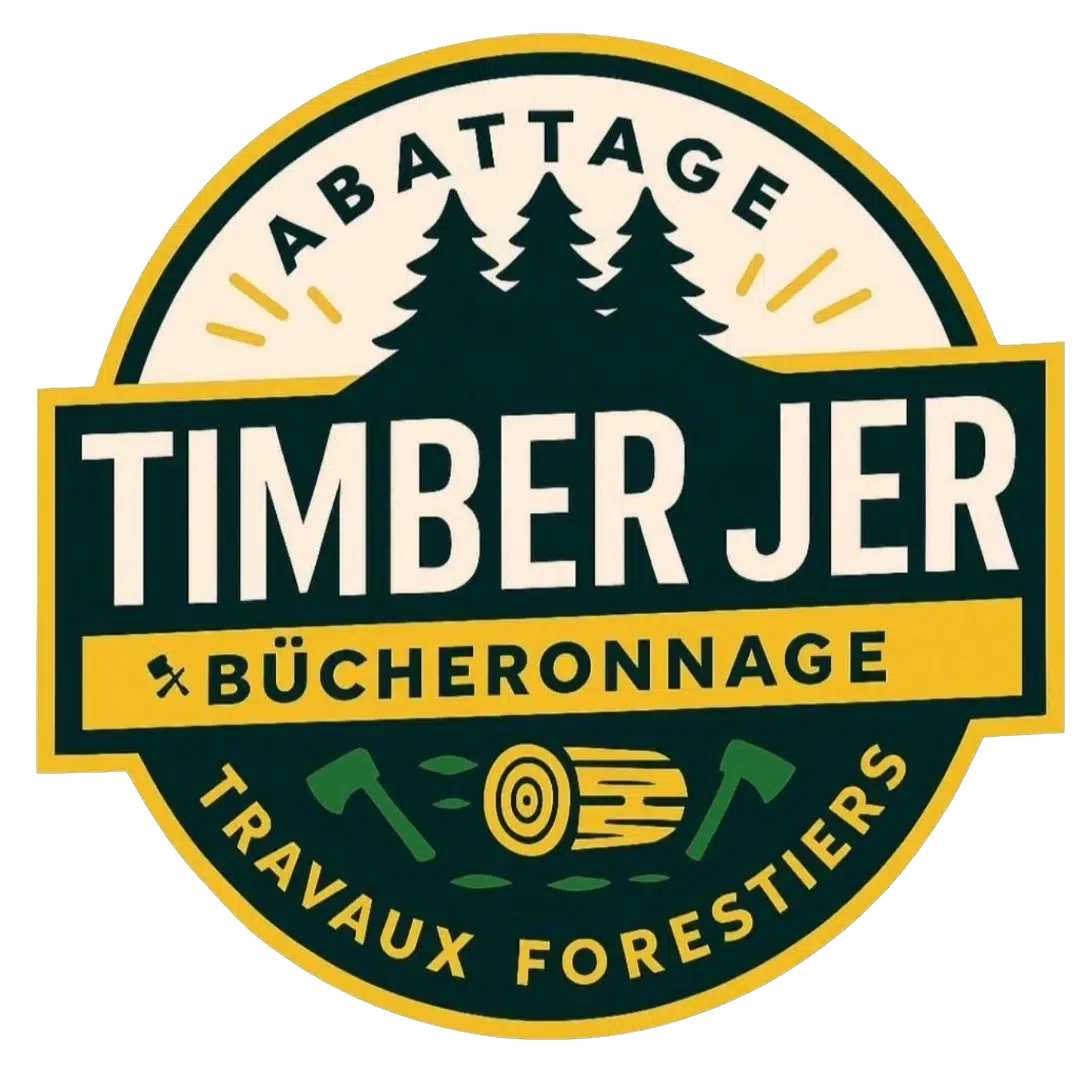 Logo Timber Jer avec arbres